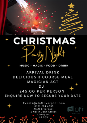 Christmas Parties 2025 at Aloft Liverpool