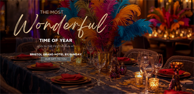 Wonderful Christmas Parties 2026 at Bristol Grand Hotel by Sunday 