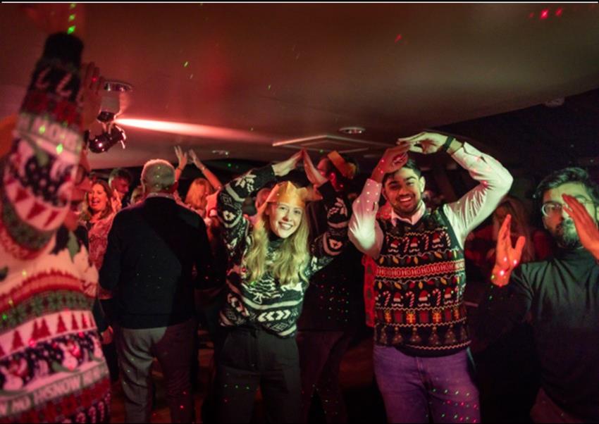 Christmas Parties 2023 on the River Thames with City Cruises, London SE16 Office Xmas Venue