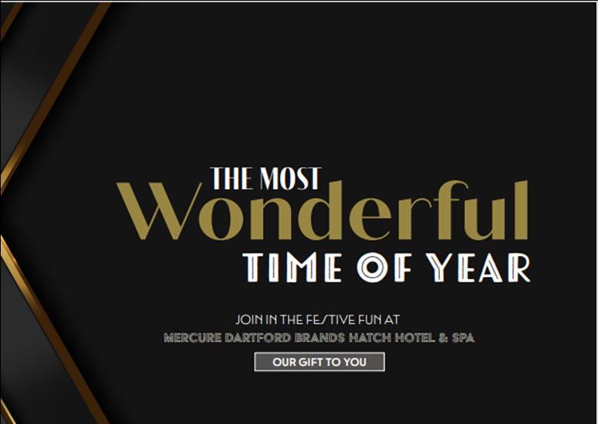 Wonderful Christmas Parties 2024 at Mercure Dartford Brands Hatch Hotel & Spa