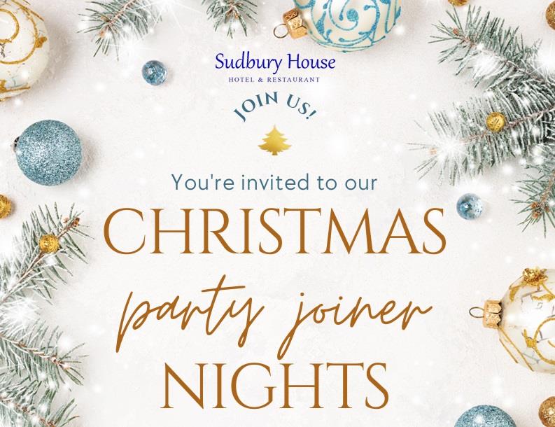 Christmas Parties 2025 at Sudbury House Hotel, Faringdon, nr Swindon