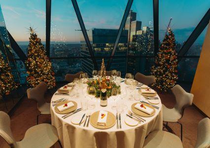 Celebrate Christmas Parties 2021 at Searcys at the top of The Gherkin, London EC3A